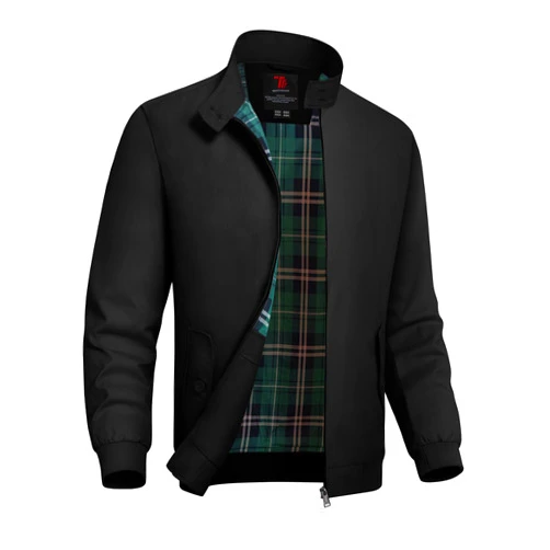 TBMPOY Men's Lightweight Cotton Jackets Golf Full Zip Windbreaker Spring Fall Stylish Casual Jackets Work bomber
