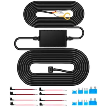 AZDOME JYX03 Dash Cam Hardwire Kit, Mini USB Hard Wire Kit 12-24V, 5V/3A for M63,M63H Dash cam 24H Parking Monitor