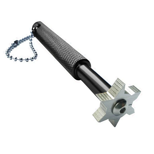 Betgod Groove Sharpener with 6 Heads - Golf Club Groove Sharpener Re-Grooving Club Sharpener,Groove Sharpening Tool - Generate Optimal Backspin - Suitable for U & V-Grooves（Black）