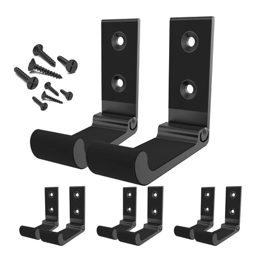 Mavipromax 8Pcs Folding Coat Hooks, Heavy Duty Aluminum Alloy Wall Hooks for Hanging Coats, Towels, Bags & Fitness Equipment. Rust Resistant, Wall Mounted with Screws, Also Functions as Headphone Holder