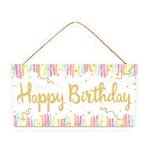 GiftWrap Etc. Wooden Happy Birthday Party Sign - 12.5