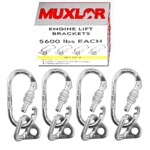 Muxlor Tools 5600 lb - Removable Engine Lift Bracket for Crate Engine Hoist, Engine Lift Plate, Lifting Chains. Perfect for Engine Support Bar, Transmission Jack Adapter, Truck Crane, Lifting Sling.