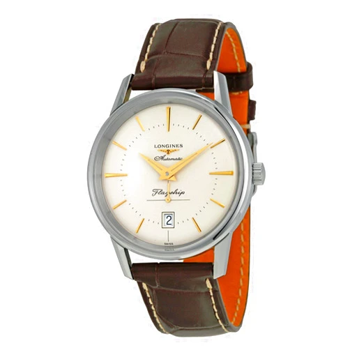 Longines Heritage Flagship Automatic Silver Dial Brown Leather Men's Watch L47954782