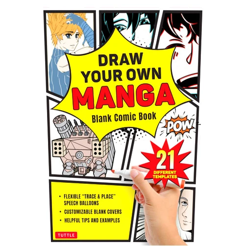 By Tuttle Studio (Editor) Draw Your Own Manga: Blank Comic Book (With 21 Different Templates)