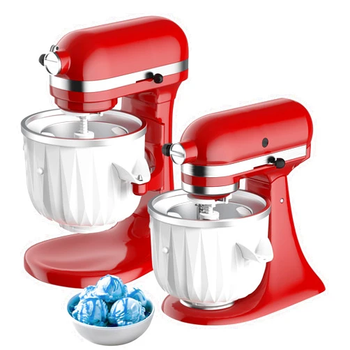 TOCOKEID Ice Cream Attachment for Kitchenaid, Compatible with KitchenAid 4.5 Qt and Larger Stand Mixers, Makes 2 Quarts of Frozen Yogurt, Ice Cream and Sorbet for Kitchenaid Ice Cream Maker Attachment