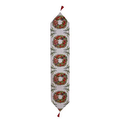 Generic Wunnhd Christmas Table Runner, Vintage Xmas Elements Cloth Decor, Waterproof Table Cover for Indoor Outdoor Winter Home Party Supplies (A4)