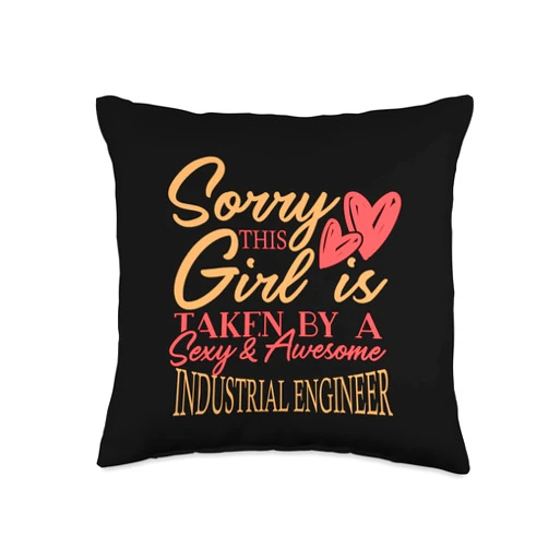 Schönes Arbeitsmotiv Für Männer und Frauen Business Engineer, Work Job, Husband, Wife, Saying Throw Pillow, 16x16, Multicolor