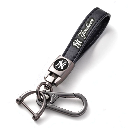 Mutlutar Leather Car Keychain Keyring for Baseball Fans,Car Key Fob Holder Keychain Lanyard,Souvenir/Gifts for Baseball Fans