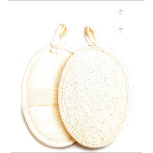 Generic Premium Natural Loofah Sponge Set - for Shower Exfoliation, Face Exfoliation - All Natural loofah - for face and Body to get You Clean - 2 and 2 Hooks (1 Box)