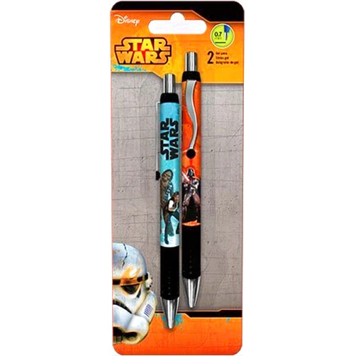 Star Wars Ballpoint Pen Set - Pack of 2 Rollerball Pens Featuring Darth Vader, Han Solo, Chewbacca and More | Star Wars School and Office Supplies