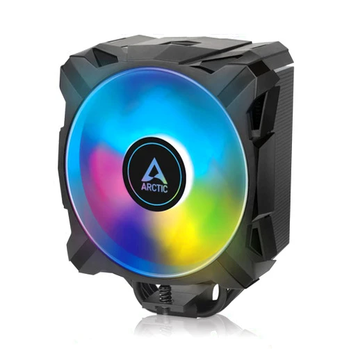ARCTIC Freezer A35 A-RGB - Single Tower CPU Cooler with A-RGB, AMD specific, Pressure optimized 120 mm P-fan, 200–1700 rpm, 4 Heat Pipes, incl. MX-5 Thermal Paste - Black