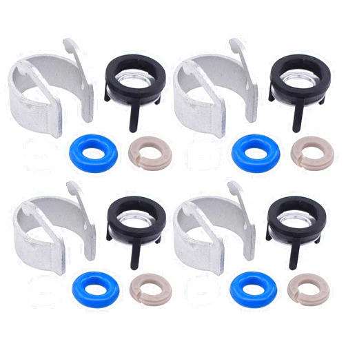 XtremeAmazing Pack of 4 Engine Fuel Injector Seal Repair Kit for A3 A4 A5 Q3 TT Quattro