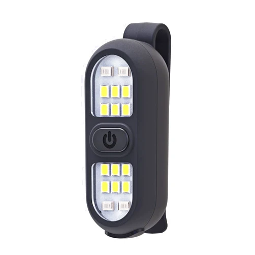 Faxins Clip on Flashlight, Running Light for Runners Rechargeable Safety Lights for Walking at Night Hands Free Flashlight Portable LED Work Light Warning Flashing Camping Hiking Walking Dog Black