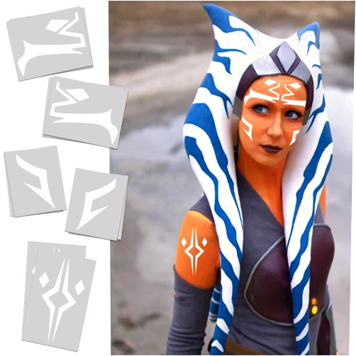 TattooFun Rebel Star Fighter Temporary Tattoos | Halloween Costume Tattoos | Cosplay Kits | Skin-Safe | MADE IN USA | Removable