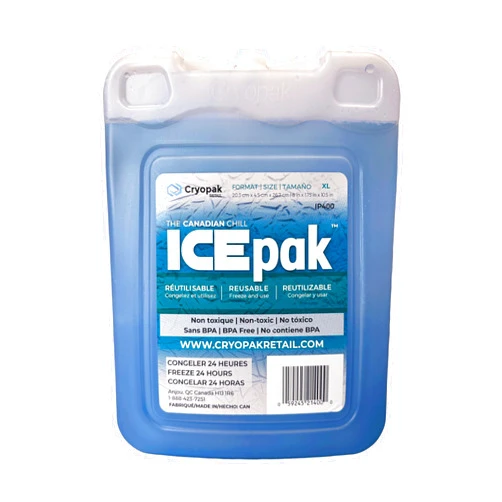 Cryopak ICEpak Hard Shell Reusable Ice Packs for Coolers and Lunch Box Use, Freezer Safe Gel Design, Professional Grade Cooling, Non-Toxic and BPA Free, Essential Travel Accessories
