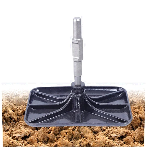 TBVECHI Compactor Plate 11.8x7.9in Tamper Shank and Plate for Jack Hammer Compactor Rammer Manganese Steel Plate Tamper Plate Snoring Tablet