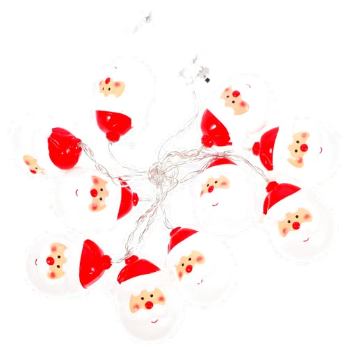 LEDMOMO santa head lights Christmas String Lights 2.6Inch battery operated christmas lights for Xmas Tree Indoor Outdoor Decor