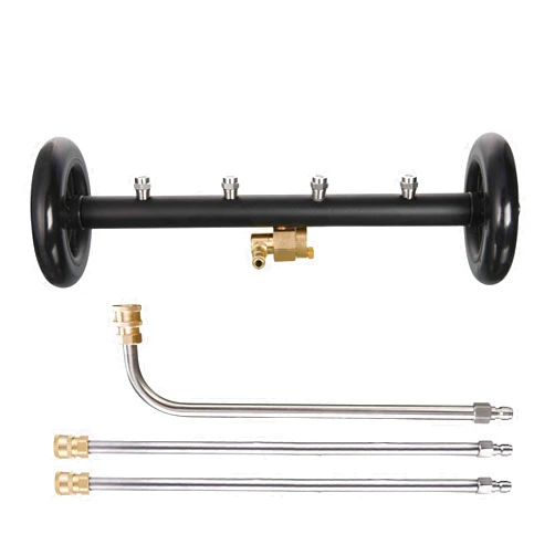 Tool Daily Dual-Function Undercarriage Cleaner,Surface Cleaner for Pressure Washer, 16 Inch, Underbody Car Wash Water Broom with 3 Pieces Extension Wand, 4000 PSI