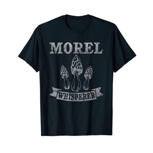 Hunting Morel Mushrooms Shirt Morel Mushroom Whisperer Funny Distressed T-Shirt T-Shirt