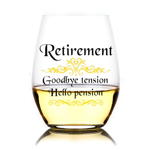 Perfectinsoy Retirement Goodbye Tension Hello Pension Wine Glass, Retirement Gifts for Women 2022, Retirement Gift for Women Coworker, Friend, Teacher, Nurse, Mom, Grandma,Retiring, Retiree