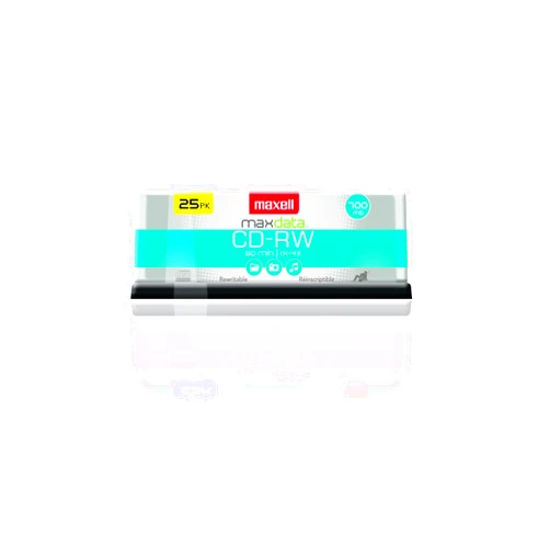 Maxell 630026 Rewritable Recording Format Premium Quality Recording Data Storing 700Mb CD 25 Disc Pack