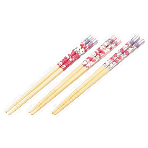 Skater Hello Kitty Bamboo Chopsticks 3 pcs set