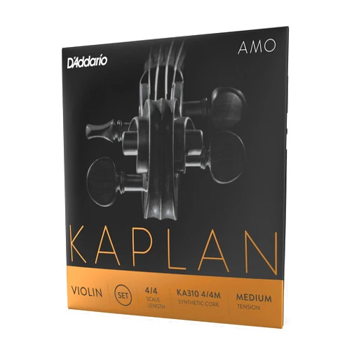 D'Addario Kaplan Amo Violin Strings - Full Set - KA310 4/4M - Violin Strings - 4/4 Scale, Medium Tension