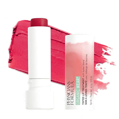 Physicians Formula Organic Wear All Natural Tinted Lip Balm Treatment, Red Berry Me | Dermatologist Tested, Clinicially Tested