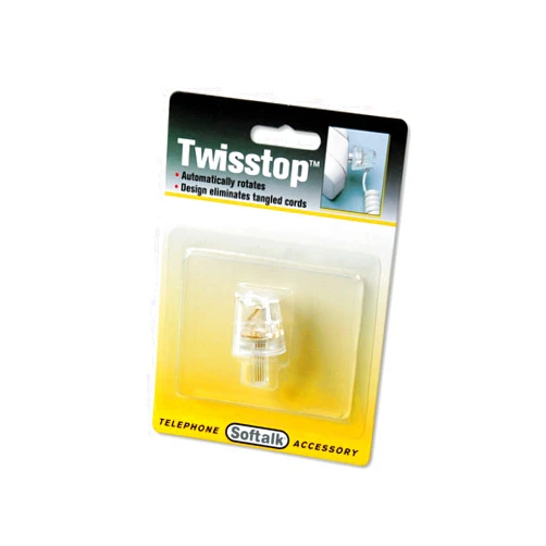 Softalk 1500 Twisstop Rotating Phone Cord Detangler, Clear