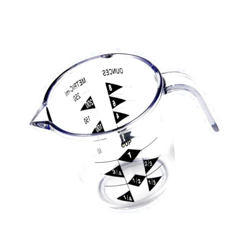 Rocky Mountain Goods 1 Cup Plastic Measuring Cup with Handle - Durable Easy to Read Measuring Cup - US and Metric - Dishwasher Safe - Measuring Cup for Liquid, Rice, Coffee, Dog Food, Soap, Oil
