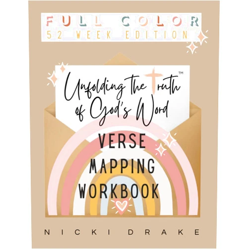 Nicki Drake Verse Mapping Workbook: 52 Weeks of Unfolding the Truth of God's Word: Full Color RAINBOW Edition with Gray Grid Dot Pages