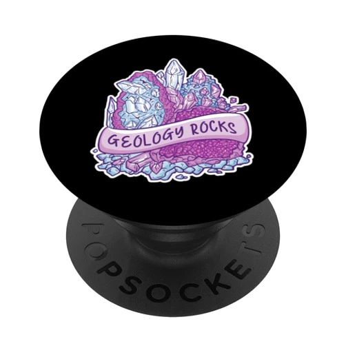 Geologist, Geology, Geoscientist, rockhounding Pun Geology rocks - Funny Geologist Mineral Collector pun PopSockets Standard PopGrip