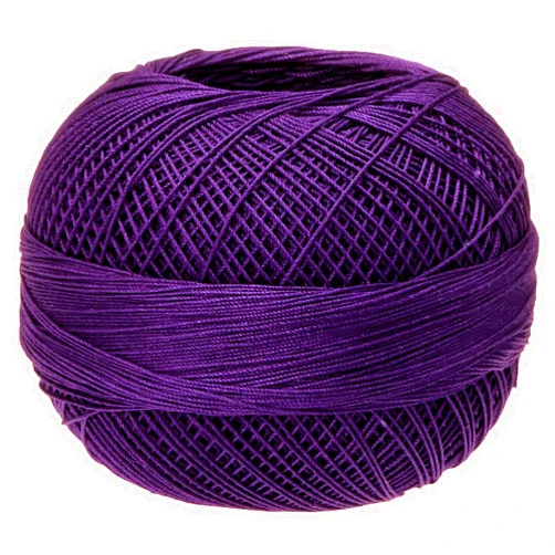LIZBETH Handy Hands Size 40 Lizbeth Crochet Cotton, Purple Dark