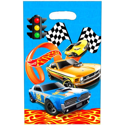 Paige Party Supplier super hero Hot Race Car gift Bags Party Supplies super hero Hot Race Car Birthday Party Decorations Theme Party Bags Kids Candy Treat Bag Party Supplies (Hot cars)