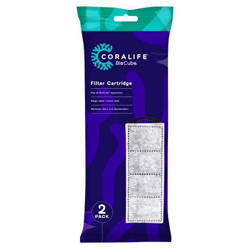 Coralife BioCube Aquarium Fish Tank Water Filter Cartridge, 2 Pack