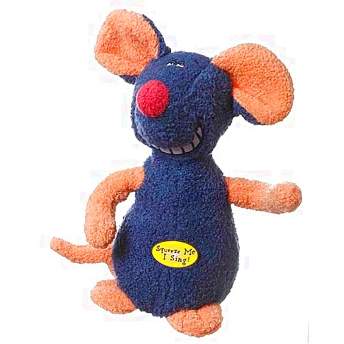 MPP Dog Toys Singing Deedle Dude Soft Playful Choose Mouse Shark Monkey or Rabbit (Mouse)
