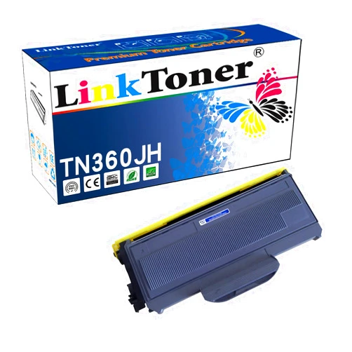 LinkToner TN360 Compatible Double High Yield for Brother Toner Cartridge for TN-360 BK Laser Printer DCP-7030, HL-2170W