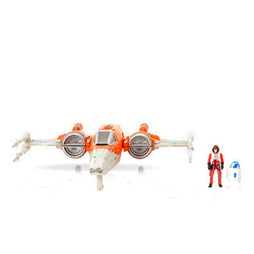 Star Wars Micro Galaxy Squadron T-70 X-wing Starfighter - 5-Inch Vehicle with Fold Out Wings, Droid Socket, and Two 1-Inch Micro Figure Accessories