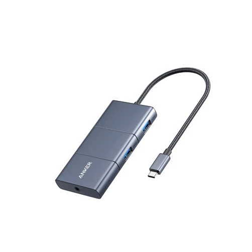 Anker USB C Hub, PowerExpand 6-in-1 Adapter, with 4K HDMI, 100W Power Delivery Port, 2 10 Gbps A Ports, SD Card Reader, and 3.5mm Audio, for MacBook Air, Pro, XPS, More