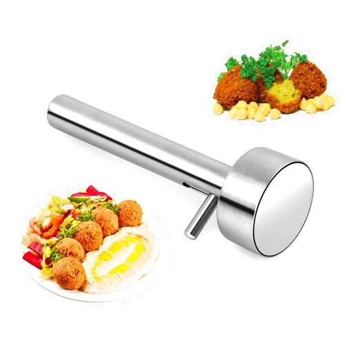 Victhur Falafel Scoop Meatball Maker Stainless Steel Professional Falafel Mold, Easily Scoop and Drop Falafel, Meatballs and More
