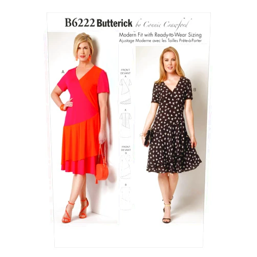 Butterick Patterns B6222MIS Misses/Women's Dress, Miss (XSM-SML-MED-LRG-XLG)