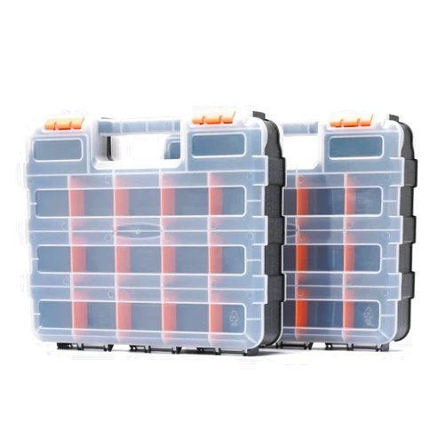 Mayouko Double Side Tools Organizer, Customizable Removable Plastic Dividers, Hardware Box Storage, Excellent for Screws,Nuts,Small Parts, 34-Compartment,2 PCS Set,12.6