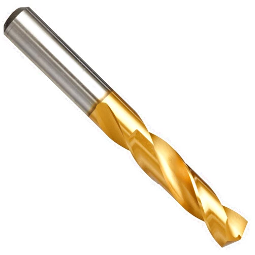 YG-1 DN514 High Speed Steel Screw Machine Drill Bit, TiN Finish, Straight Shank, Parabolic Spiral, 130 Degree, 17/64