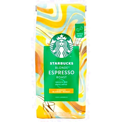 Starbucks Blonde Espresso Roast Whole Coffee Beans, 200g