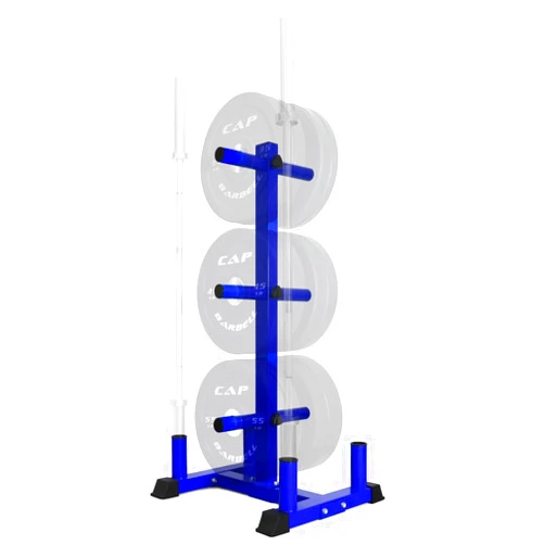 CAPHAUS Olympic Weight Plate Rack for Bumper Plate Storage, w/Barbell Holders and Plate Pegs, Heavy-Duty Olympic Weight Tree for Home Gym, 2 Inch Weight Plate Holder Capable of Holding Up to 800LB