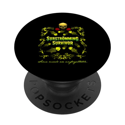 Spassprediger's Surströmming Designs Surströmming Challenge Survivor Unforgettable Surströmming PopSockets Adhesive PopGrip