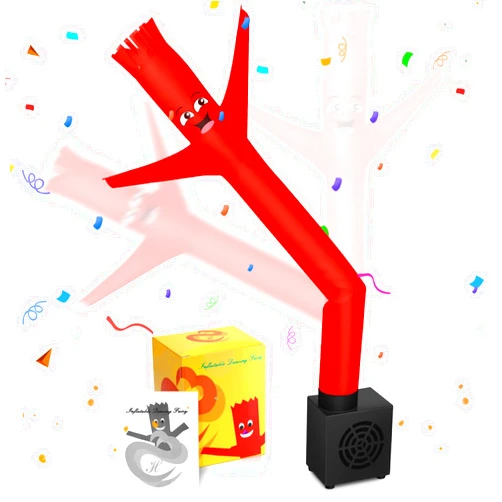 Poen Mini Inflatable Tube Man Gag Funny Gift for Kids Wacky Waving Inflatable Tube Guy with Blower Joke Tubes Toy Desktop Quirky White Elephant Gift for Table Birthday Party Decor(Funny)