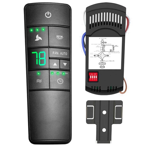 FEKOTS Universal Ceiling Fan Remote Control Kit Replacement for Hampton Bay Home Decorators Collection Hunter Harbor Breeze, 3-Speed Timer Light Dimmer Thermostatic Control, 2AAZPHD3/HD3 KUJCE10320/TR222A