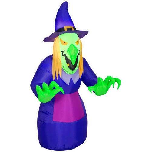 Gemmy Halloween Inflatable 4' Scary Witch Yard Decoration