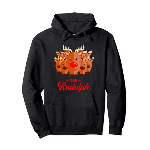 Annikala Design Team Rudolph Cute Reindeer Pullover Hoodie